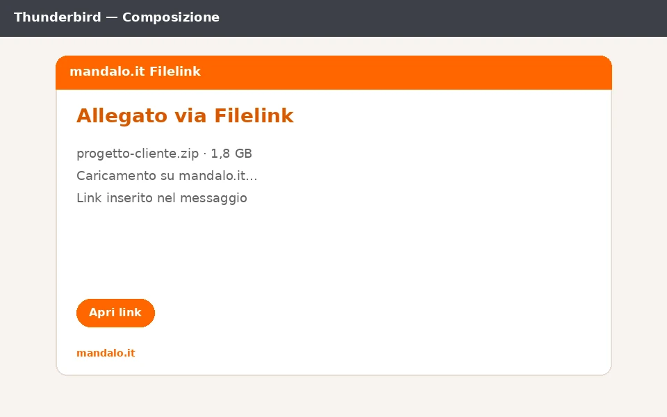 File grande inviato come link nel messaggio